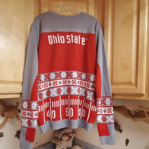 NWT Ohio State Football Light Up Ugly Sweater XL - Picture 2 of 4
